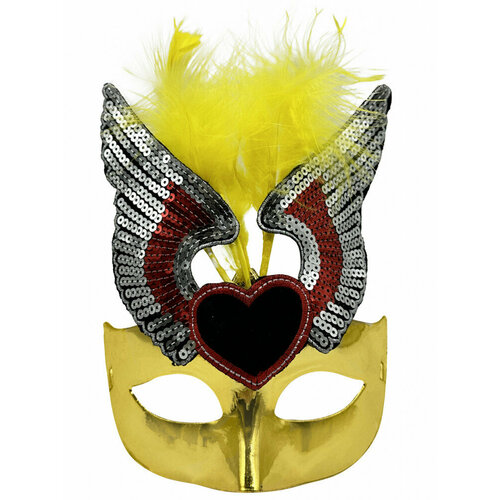фото Маска карнавальная "клеопатра", 21*16 см, золотая без бренда