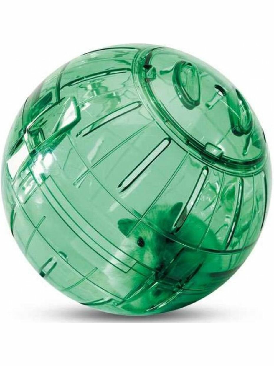 Beeztees игрушка шар прогулочный для грызунов, пластмассовый, разноцветный (12 см) - фото №11