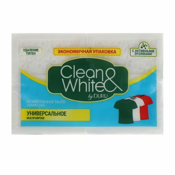 Хозяйственное мыло Clean&White Универсальное, 4 шт по 120 г - фотография № 14