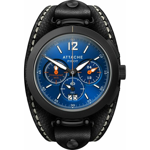 фото Наручные часы attache, синий, черный