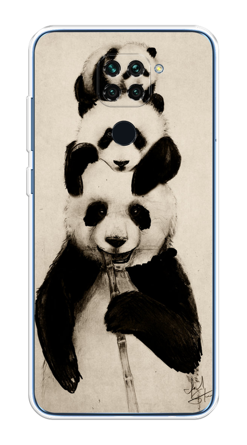 Силиконовый чехол на Xiaomi Redmi 10X 4G / Сяоми Редми 10X 4G Семейство панды
