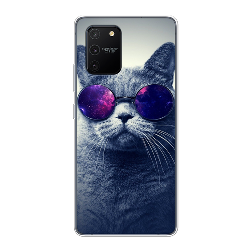 Силиконовый чехол на Samsung Galaxy A91 / Самсунг Галакси А91 Космический кот