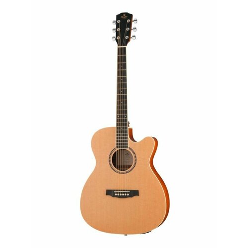 jmfsa25ceq электроакустическая гитара с вырезом prodipe Электро-акустическая гитара Prodipe, натуральный, JMFSA25CEQ