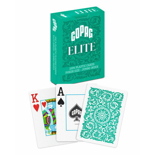 Карты 1546 Elite Plastic Poker Size Jumbo Index green Single deck карты 1546 elite plastic poker size jumbo index purple single deck