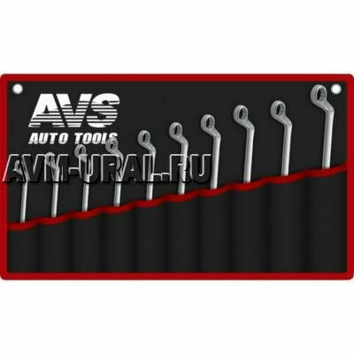 AVS A07651S Набор ключей (10 предметов) "AVS" K2N10M (гаечных накидных изогнутых в сумке, 6-27 мм)