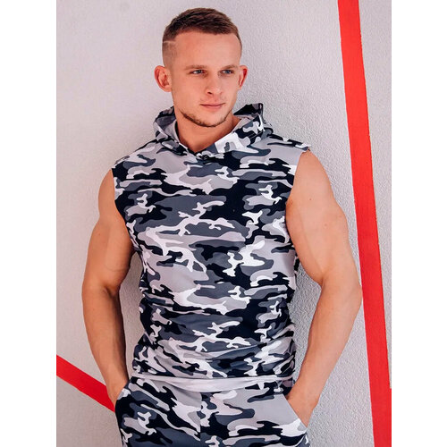 фото Майка inferno style, размер 2xl, серый, белый