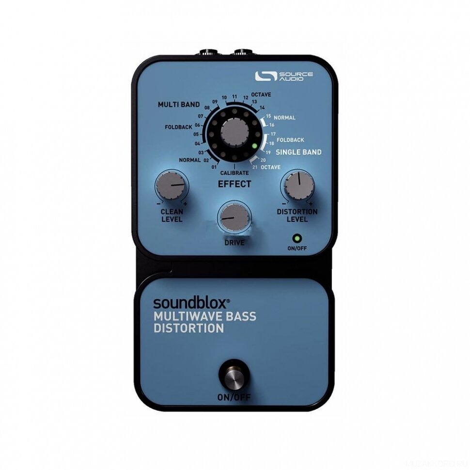 Source Audio SA125 SoundBlox Multivawe Bass Distortion - Басовый дисторшн нового поколения. 23 вариации дисторшна/56 бит проц./24 бит выход/Bypass аналоговый/Работает с кольцом