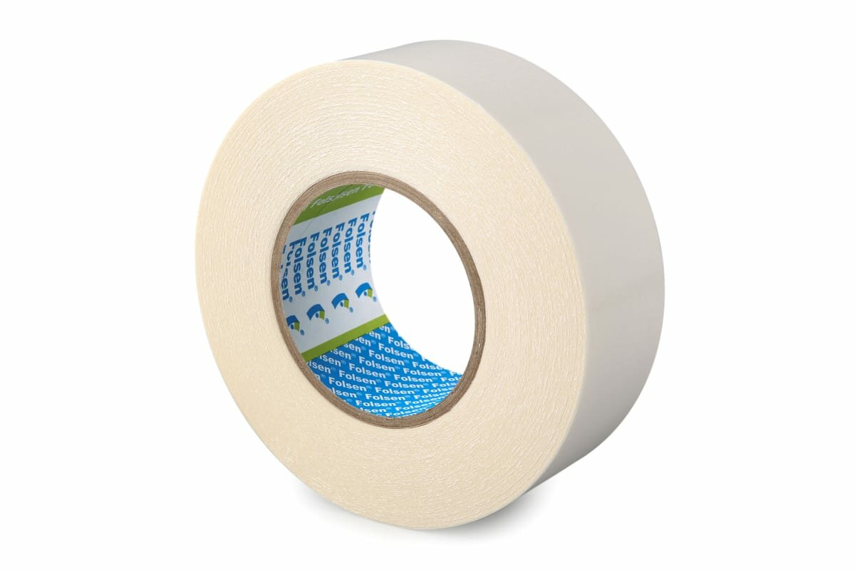 фото Бумажная двусторонняя лента Folsen 50мм x 50м, тишью 0335015050