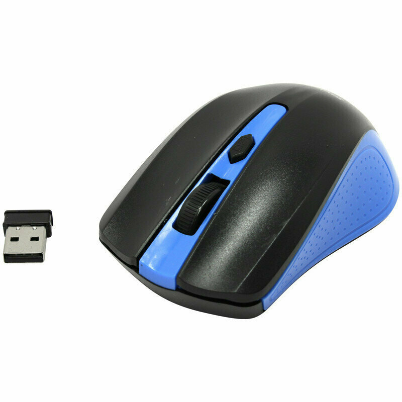 Мышь беспроводная Smartbuy ONE 352, синий, черный, 3btn+Roll, 283054