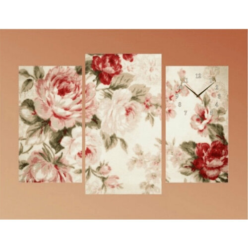 Модульные картины с часами 60х80