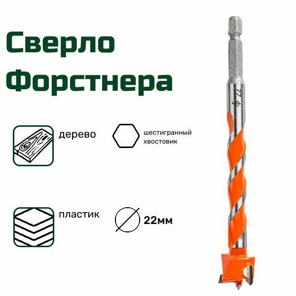 Сверло по дереву форстнера FANG TOOL 22 мм