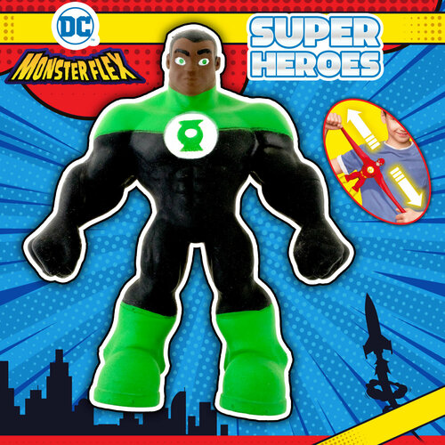 Игрушка- антистресс 1TOY MONSTER FLEX SUPER HEROES, Green Lantern тянущаяся фигурка 15см игрушка антистресс 1toy monster flex super heroes robin тянущаяся фигурка 15см