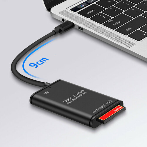USB-C Картридер - card reader writer OTG адаптер HUB 30 TYPE-C разветвитель 2 в 1 для телефона компьютера планшета ноутбука проектора 95000₽