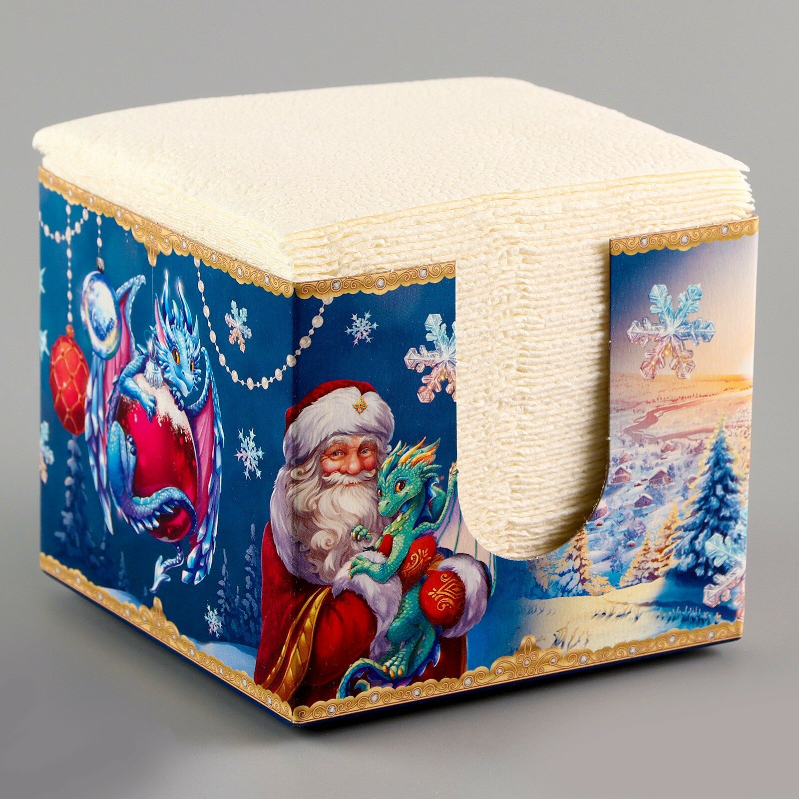 Салфетки в коробке «С Новым годом. Дед Мороз», интерьерные, 75 листов - фотография № 2