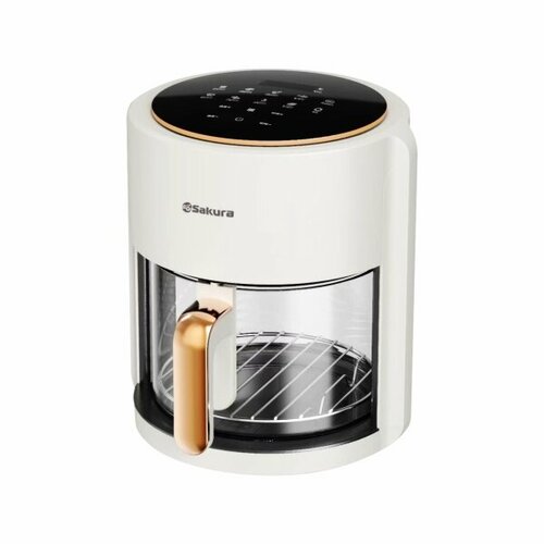 Аэрофритюрница Sakura SA-7673 стеклянная чаша с решеткой 5 л 60мин таймер сенсорное управление 728500₽