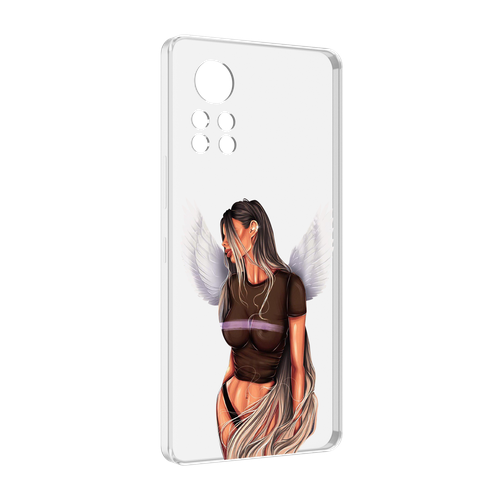 Чехол MyPads девушка-ангел-с-крыльями женский для Infinix Note 12 i X667 задняя-панель-накладка-бампер