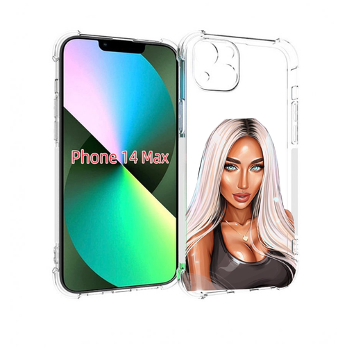 Чехол MyPads Блондинка женский для iPhone 14 Plus (6.7) задняя-панель-накладка-бампер