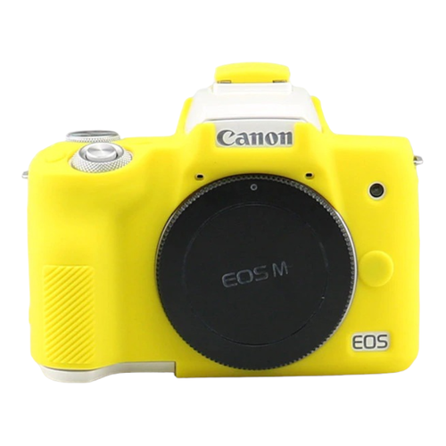Защитный силиконовый чехол MyPads Antiurto для фотоаппарата Canon EOS M50/ M50 Mark II из мягкого качественного силикона желтый