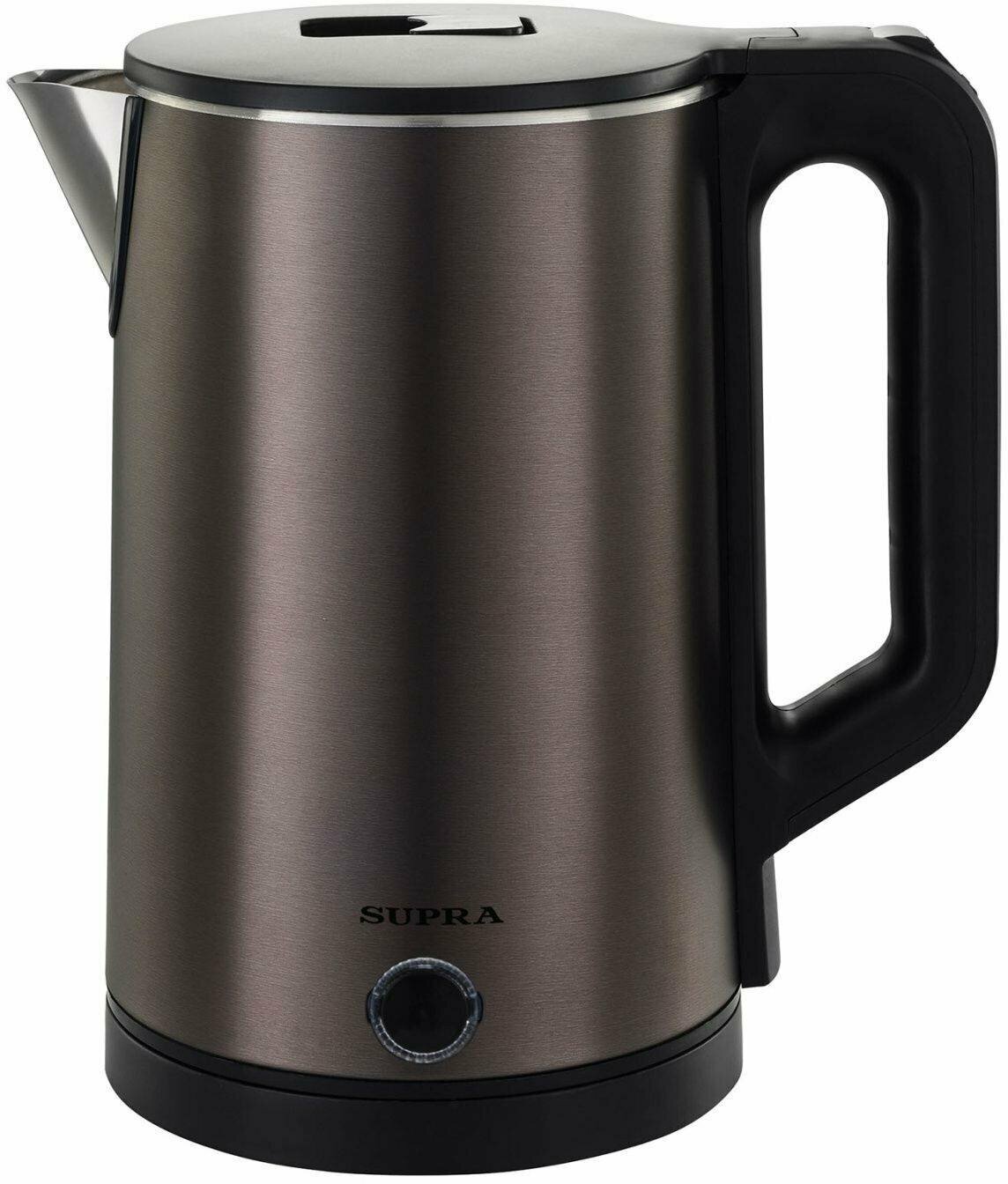 фото Чайник электрический Supra KES-1826 коричневый, нержавеющая сталь