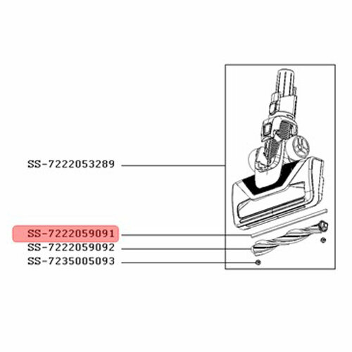 Накладка щетки пылесоса Tefal TY68 (SS-7222059091)