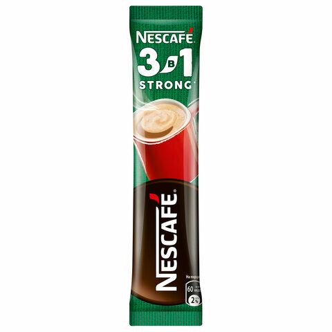 Кофе растворимый NESCAFE "3 в 1 Крепкий", комплект 20 пакетиков по 14.5 г (упаковка 290 г), 12460873 - фотография № 6