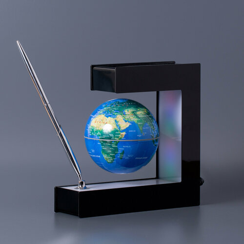 Левитирующий глобус с ручкой синий D - 9см 2990₽