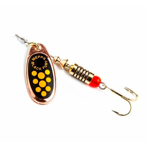 Блесна вращающаяся Mepps BLACK FURY 2, Copper/Yellow, комплект из 1 штука