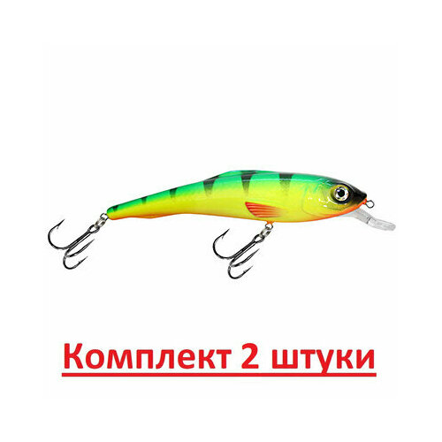 фото Воблер aqua танцор 100mm, вес - 18,0g, цвет 019 (флуоресцентный окунь), 2 штуки