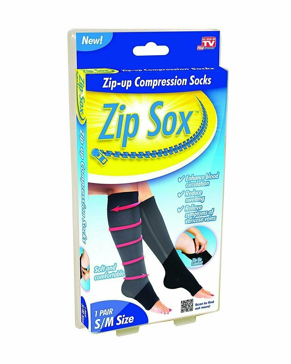 Компрессионные гольфы на молнии Zip Sox черные