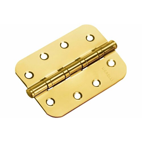 Петля дверная универсальная стальная округленная Morelli MS-C 100X70X2.5-4BB SG матовое золото (1 шт.)