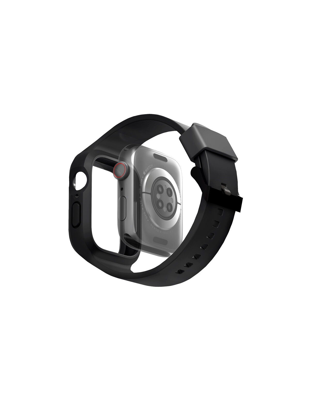 Чехол+ремень Uniq Monos 2-in-1 case+strap для Apple Watch 45/44 mm, серый (Grey) (45MM-MONOSGRY) — фото 6
