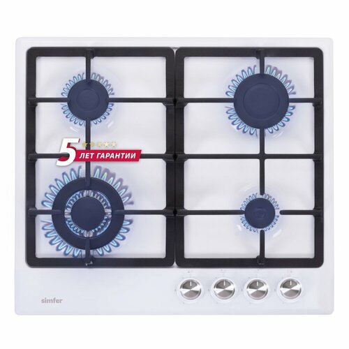 Газовая варочная поверхность Simfer H60V41W516 газ-контроль WOK конфорка 2124300₽