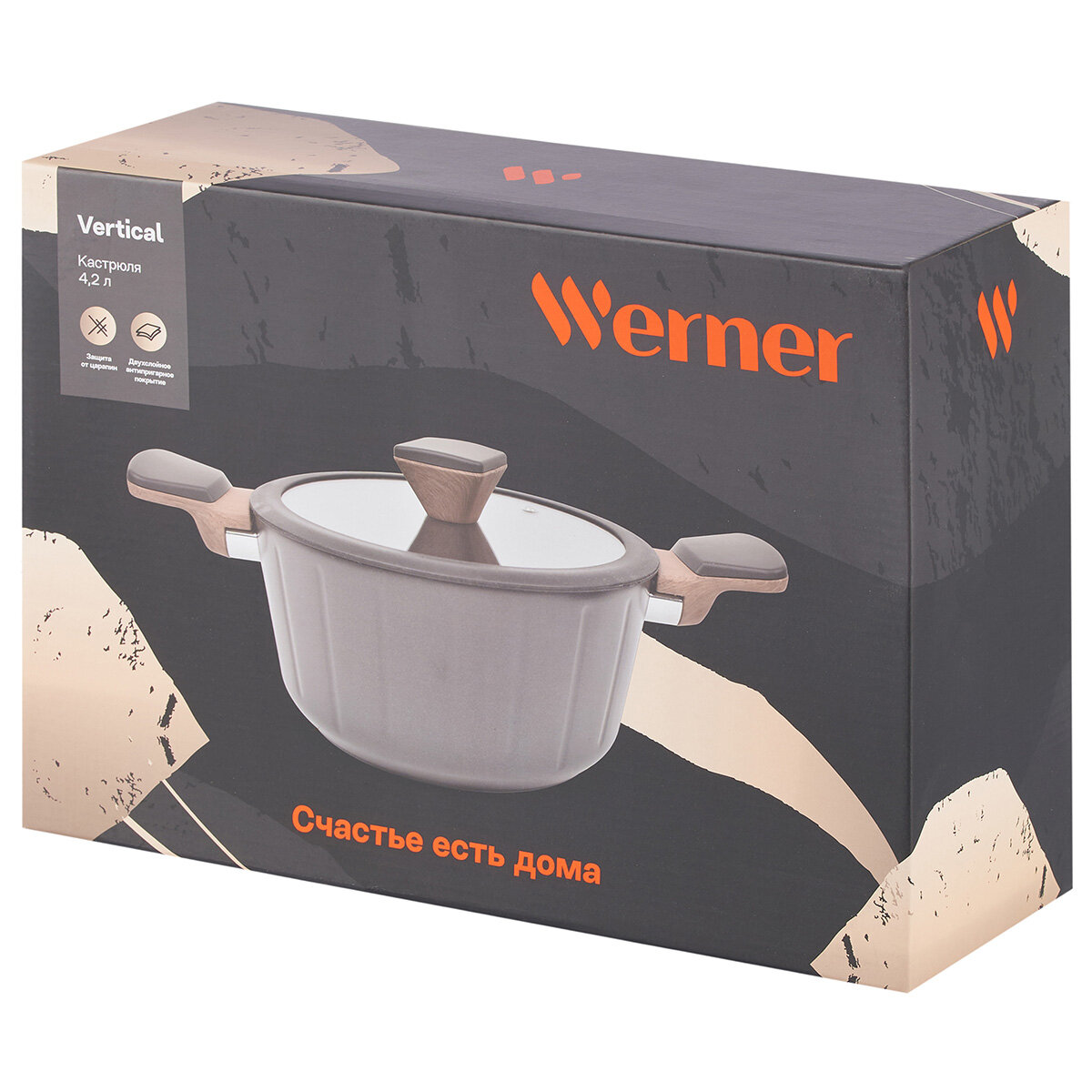 Кастрюля алюминиевая Werner Vertiсal 51914 24 см/4,2 л - фото №7