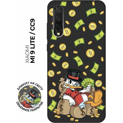 Матовый чехол Rich Scrooge для Xiaomi Mi 9 Lite / CC9 / Сяоми Ми 9 Лайт / Ми СС9 с 3D эффектом черный