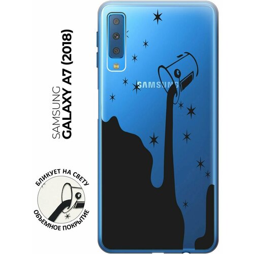 Силиконовый чехол с принтом Magic Paint для Samsung Galaxy A7 (2018) / Самсунг А7 2018 силиконовый чехол с принтом may be для samsung galaxy a7 2018 самсунг а7 2018