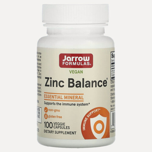 Изображение товара БАД "Jarrow Formulas" Zinc Balance, цинк и медь, для иммунитета, 100 капс