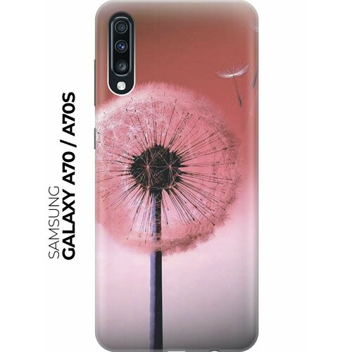 Силиконовый чехол Розовый одуванчик на Samsung Galaxy A70 / A70s / Самсунг А70 / А70с силиконовый чехол с принтом pansies для samsung galaxy a70 a70s самсунг а70 а70с