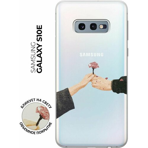 Силиконовый чехол с принтом Hands для Samsung Galaxy S10e / Самсунг С10е силиконовый чехол на samsung galaxy s10e самсунг с10е с 3d принтом i прозрачный