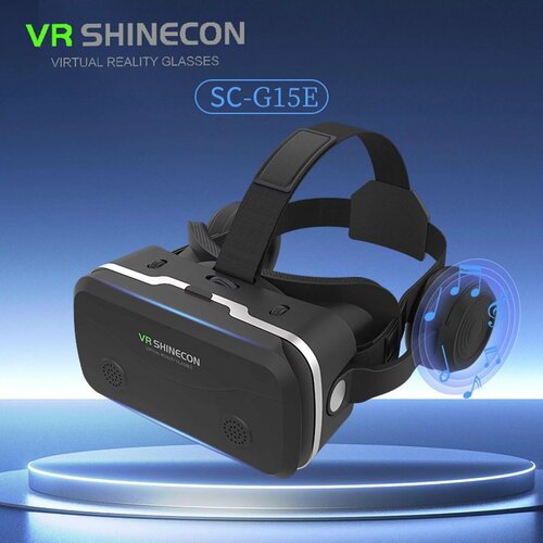 3d очки vr shinecon виртуальная реальность для видео и игр android ios черный Очки виртуальной реальности VR SHINECON SC-G15E со встроенными наушниками цвет черный