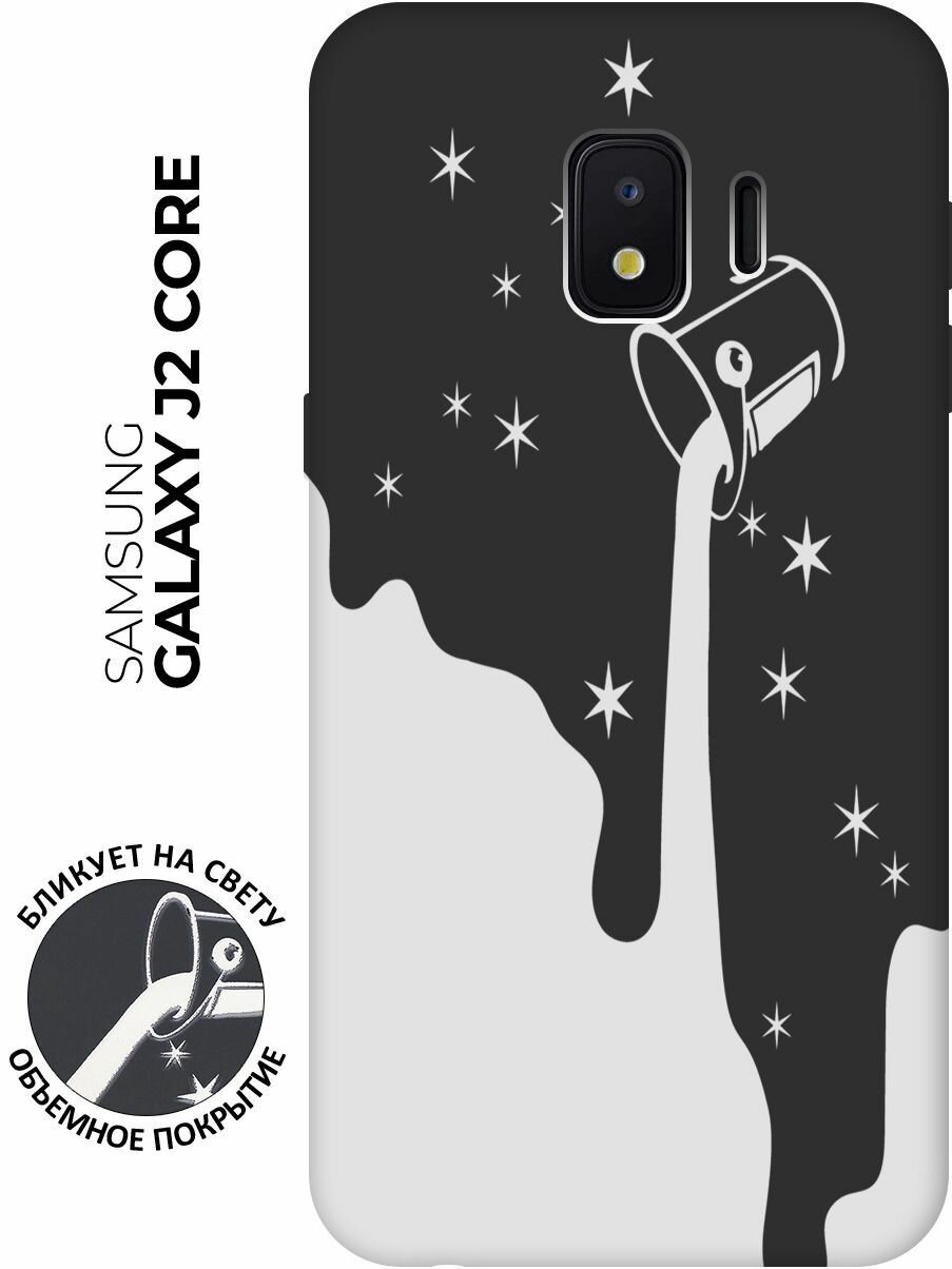 Матовый чехол Magic Paint W для Samsung Galaxy J2 Core / Самсунг Джей 2 Кор с 3D эффектом черный