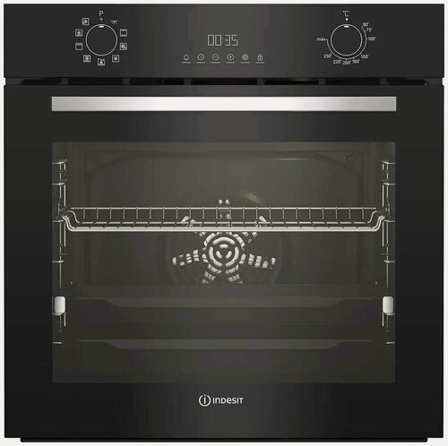 Изображение товара Электрический духовой шкаф Indesit IFE 4841 J BL 59 см, 72 л, гриль и конвекция, черный