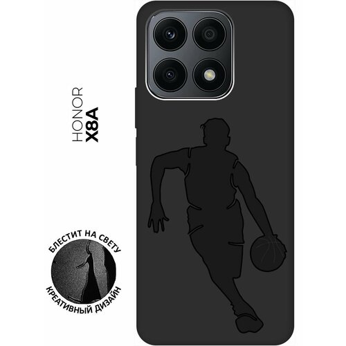 Матовый чехол Basketball для Honor X8a / Хонор Х8А с 3D эффектом черный матовый чехол climbing для honor x8a хонор х8а с 3d эффектом черный