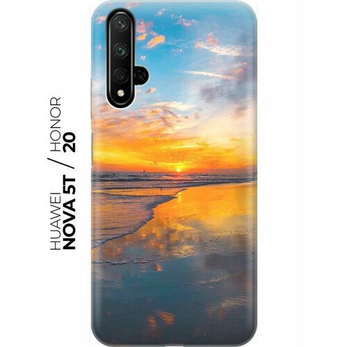 RE: PA Накладка Transparent для Honor 20 / Huawei Nova 5T с принтом Закат на пляже re pa накладка transparent для honor 9a с принтом закат на пляже