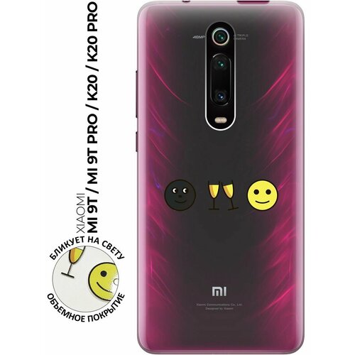 Силиконовый чехол с принтом Cheers! для Xiaomi Mi 9T / Mi 9T Pro / K20 / K20 Pro / Сяоми Ми 9Т / Ми 9Т Про силиконовый чехол с принтом hands для xiaomi mi 9t mi 9t pro k20 k20 pro сяоми ми 9т ми 9т про