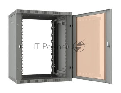 Шкаф коммутационный C3 Solutions WALLBOX (NT084700) настенный 15U 600x350мм пер.дв.стекл направл.под закл.гайки 335кг серый 300мм 20кг 744мм IP20 сталь - фото №2