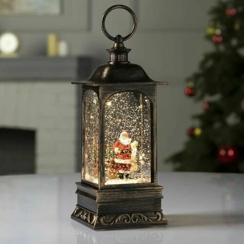 Новогодний фонарь Дед Мороз, 24 см, подсветка