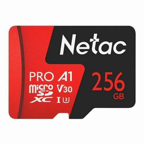Карта памяти Netac Class10 Netac P500 Extreme Pro + adapter 256Gb (NT02P500PRO-256G-R)