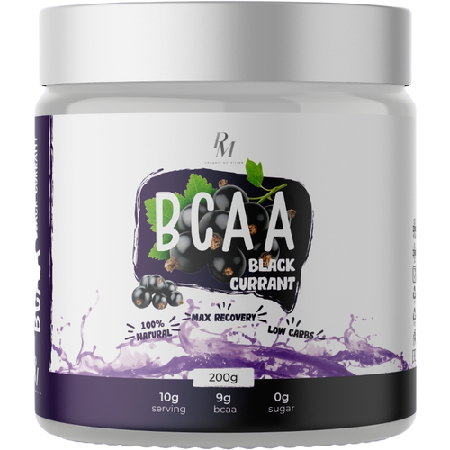 аминокислоты отдельные pm organic nutrition aakg 200 г вишня Аминокислоты BCAA (БЦАА) PM Organic Nutrition BCAA (200 г) Черная смородина