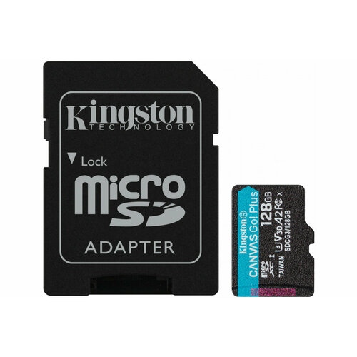 Карта памяти Kingston microSDXC Canvas Go Plus Class 10 UHS-I U3 (170/90MB/s) 128GB + ADP