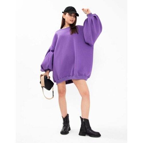 фото Свитшот, размер 48-54, фиолетовый comfort hoodies